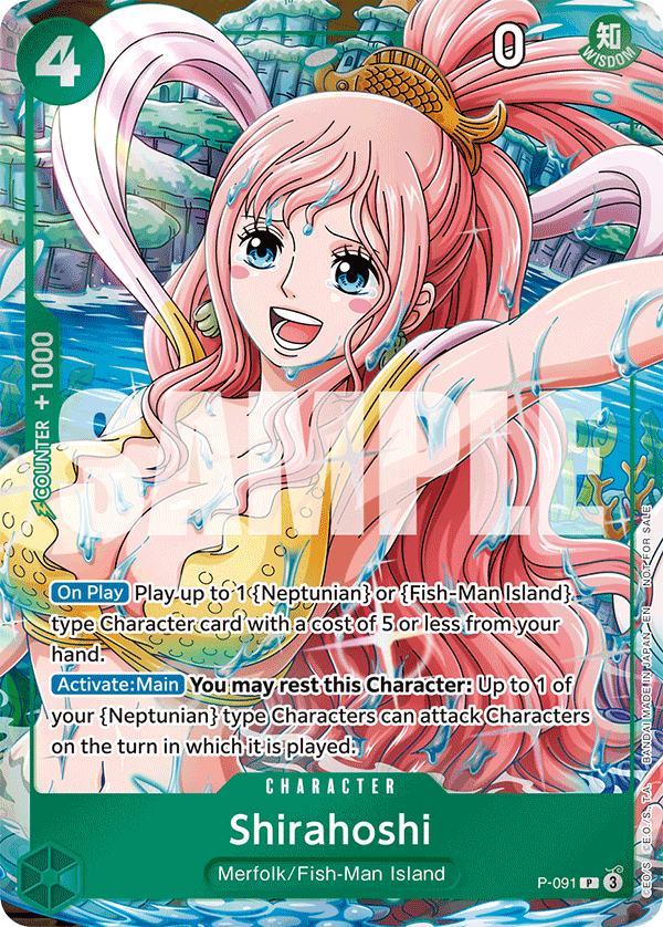 Shirahoshi [V Jump] JP P-091 One Piece Card Game