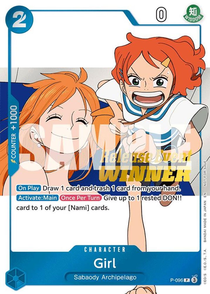 Girl [Release Event Winner] P-096 One Piece Card Game