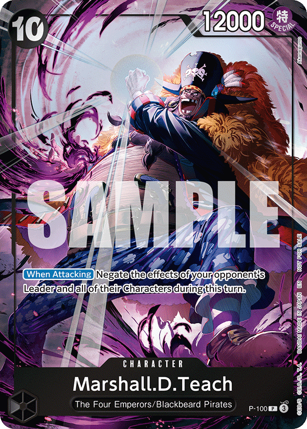 Marshall.D.Teach [New Four Emperors Promo] JP P-100 One Piece Card Game