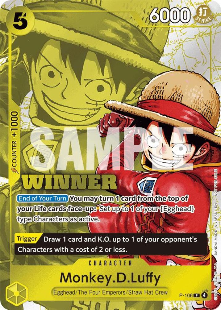 Monkey.D.Luffy [Winner] P-106 One Piece Card Game