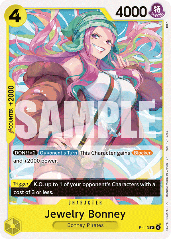 Jewelry Bonney [Bisai] JP P-113 One Piece Card Game