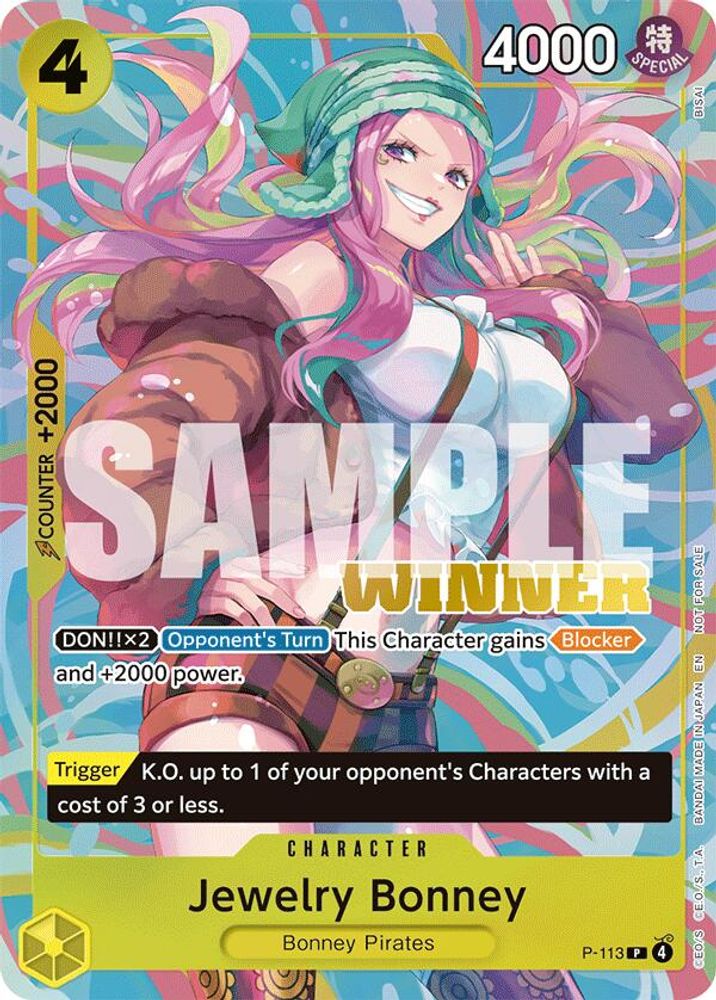 Jewelry Bonney [Winner] P-113 One Piece Card Game