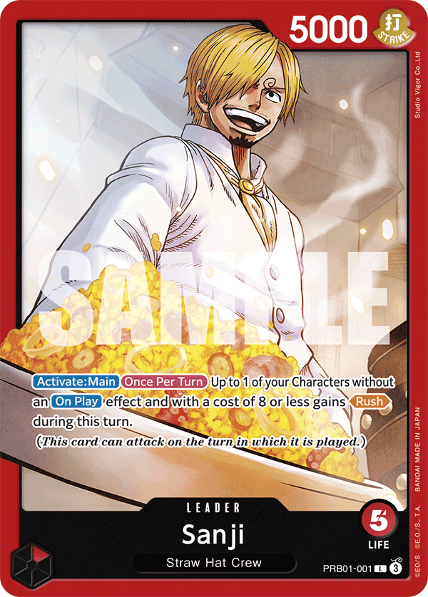 Sanji [Alternate Art] JP PRB01-001 One Piece Card Game