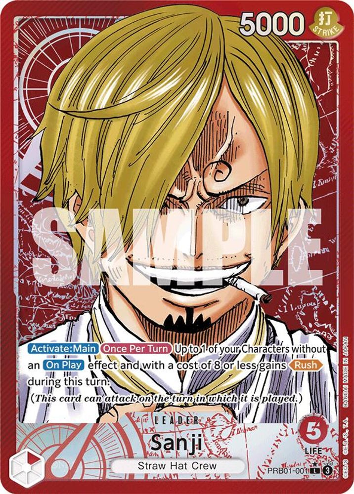 Sanji [Alternate Art] PRB01-001 One Piece Card Game