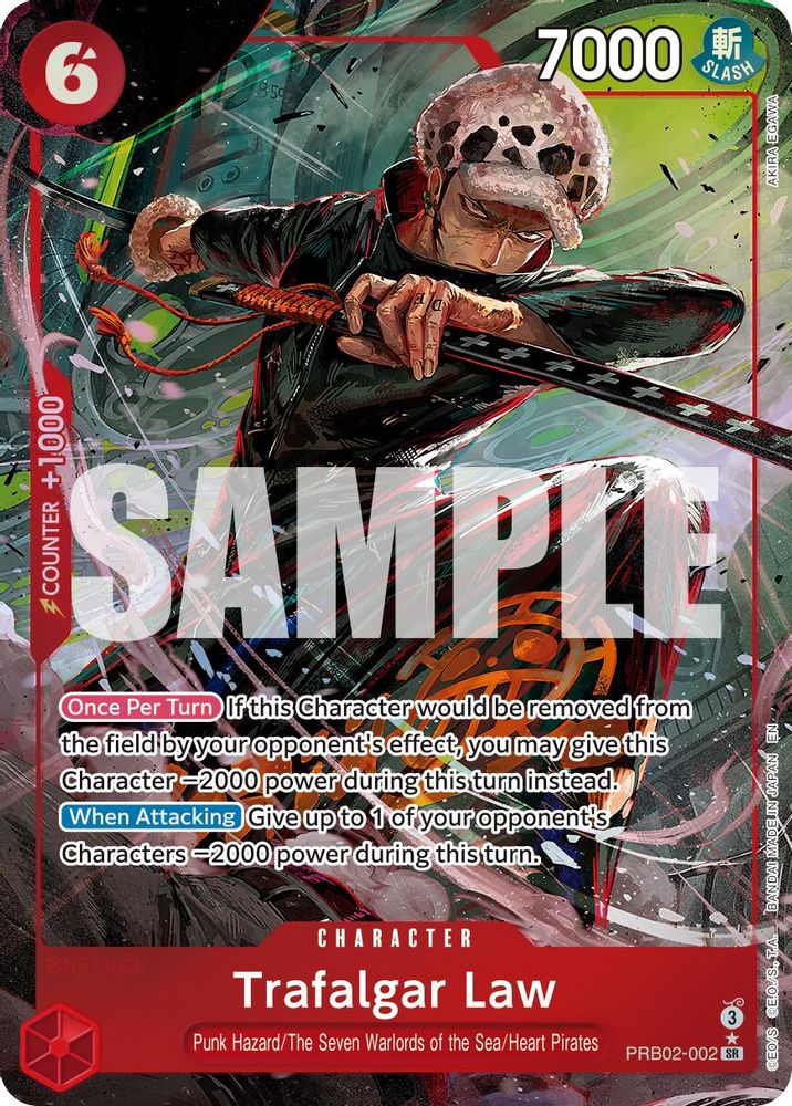 Trafalgar Law [Alternate Art] PRB02-002 One Piece Card Game