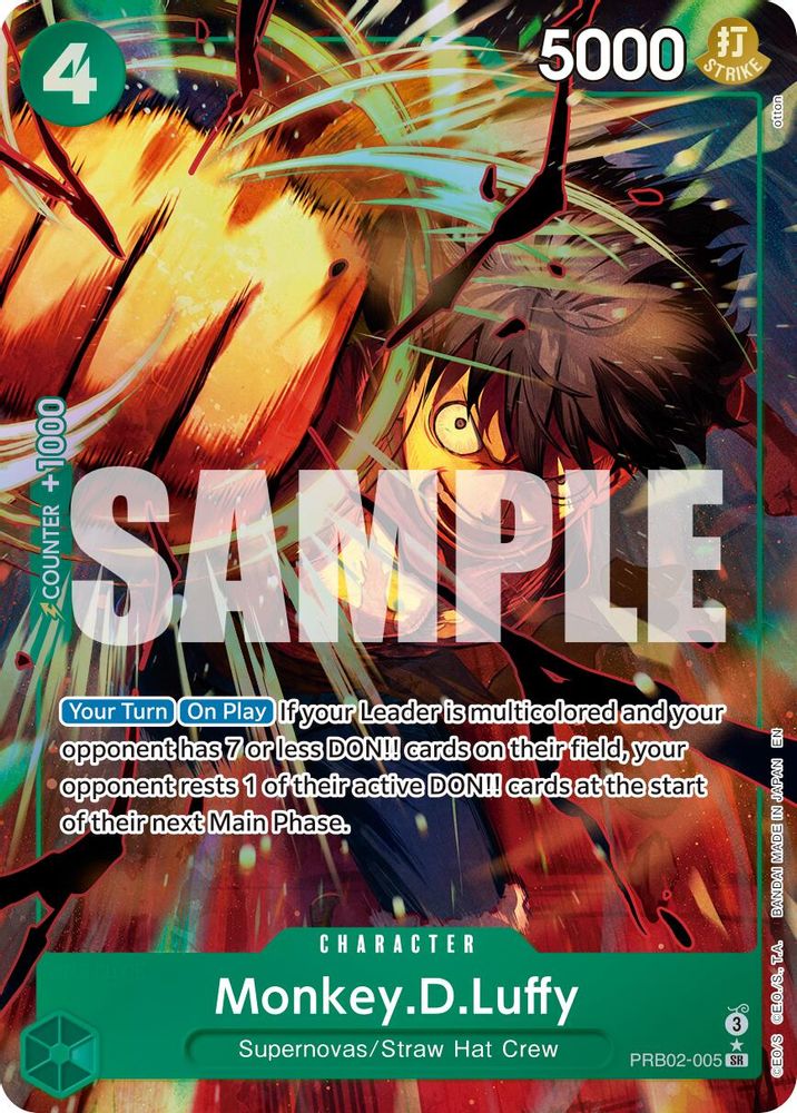 Monkey.D.Luffy [Alternate Art] PRB02-005 One Piece Card Game