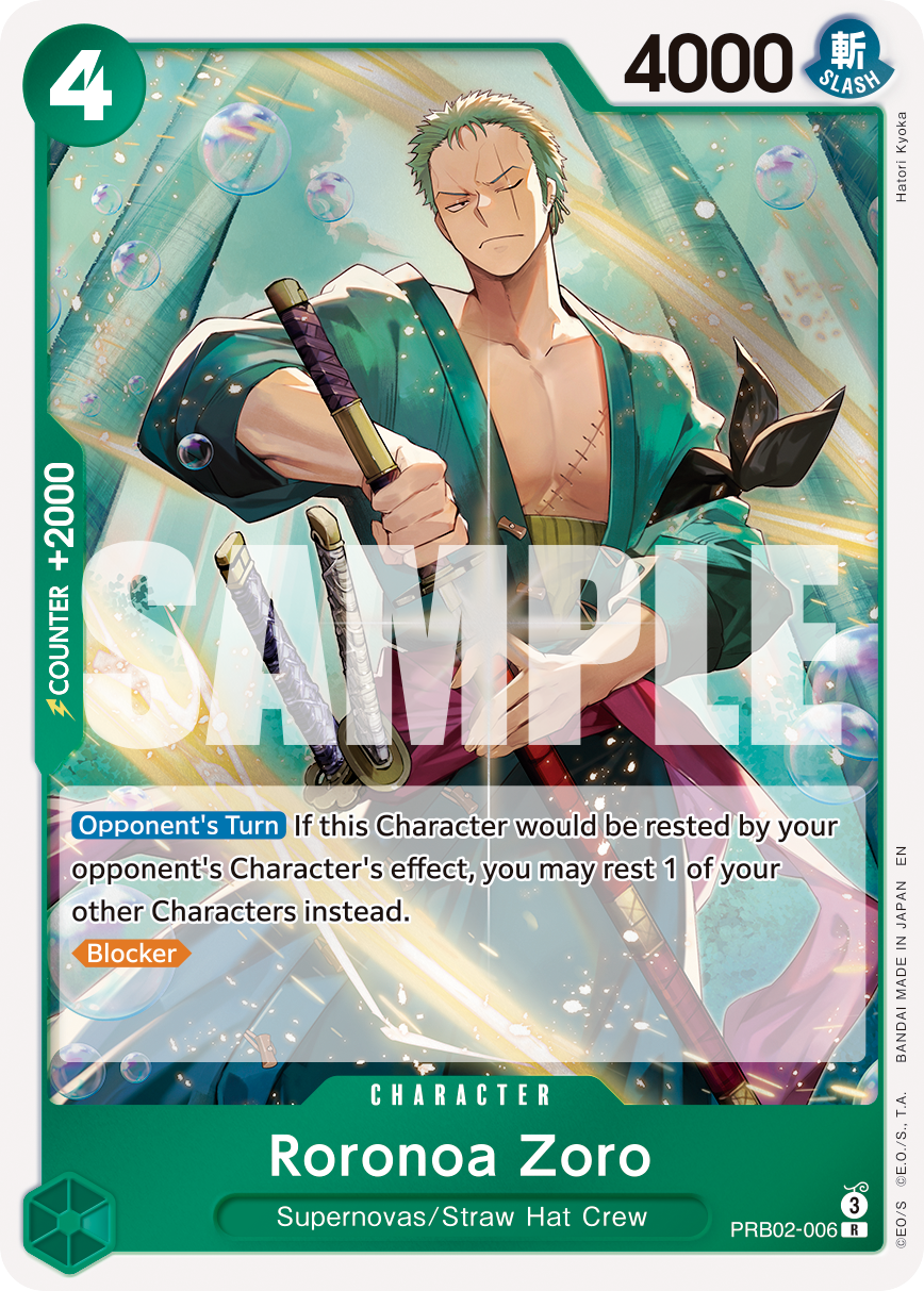 Roronoa Zoro PRB02-006 One Piece Card Game