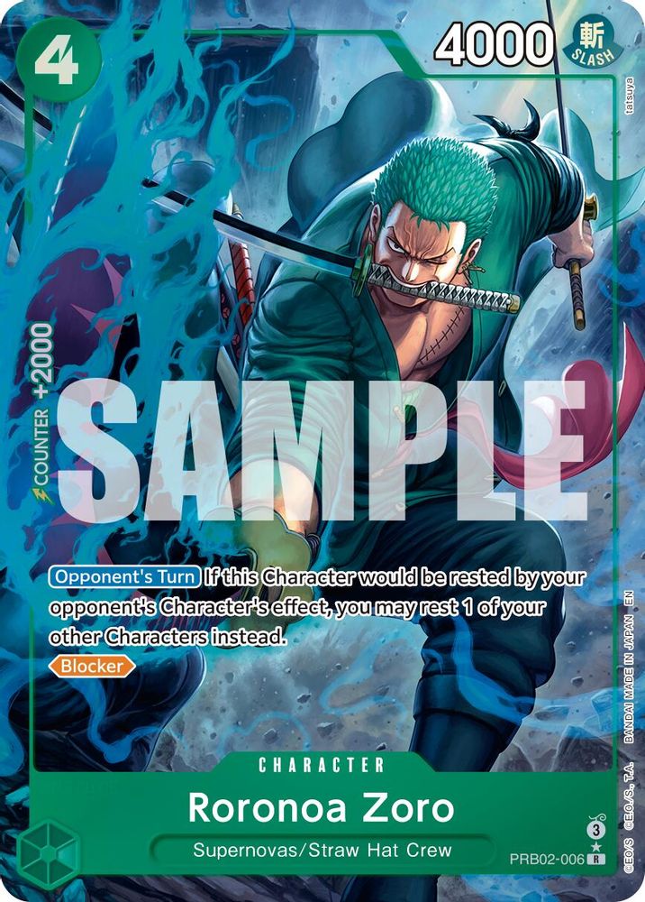 Roronoa Zoro [Alternate Art] PRB02-006 One Piece Card Game
