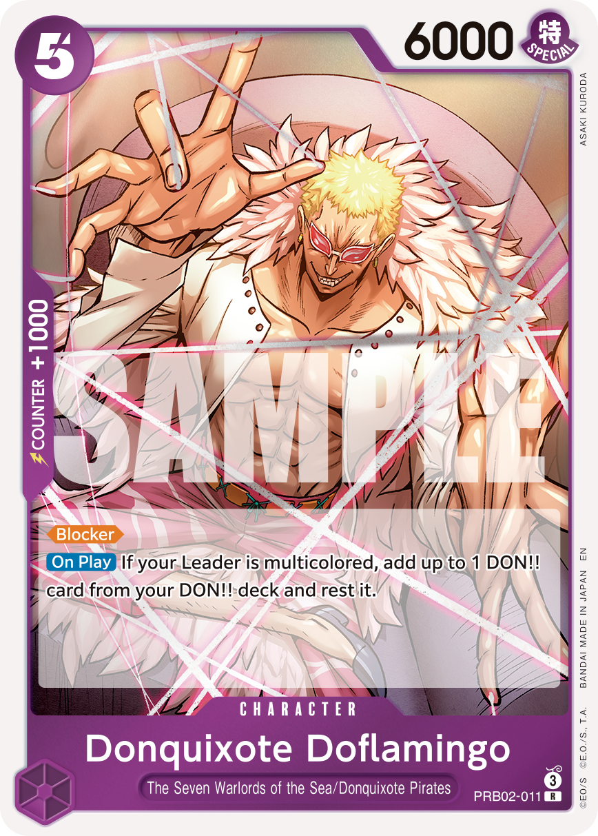 Donquixote Doflamingo [Alternate Art] JP PRB02-011 One Piece Card Game