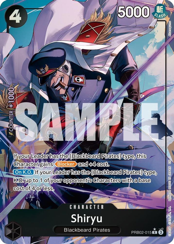 Shiryu [Alternate Art] PRB02-015 One Piece Card Game