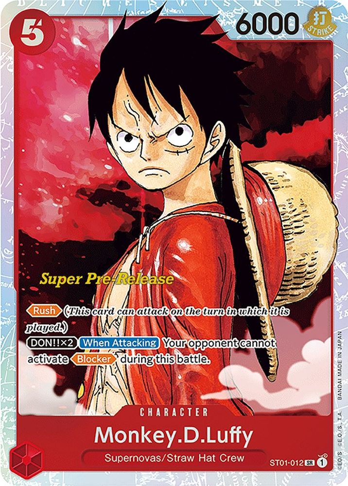 Monkey.D.Luffy [Super Pre-release] ST01-012 One Piece Card Game