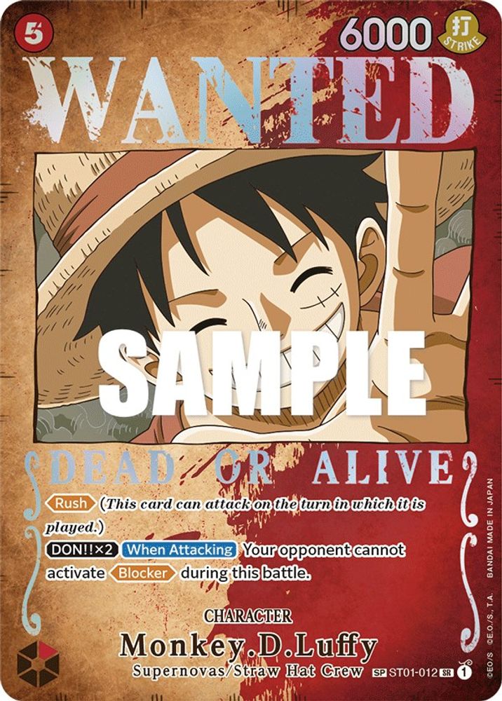 Monkey.D.Luffy [Wanted] ST01-012 One Piece Card Game