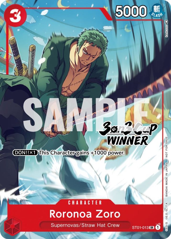 Roronoa Zoro [3-on-3 Cup] ST01-013 One Piece Card Game