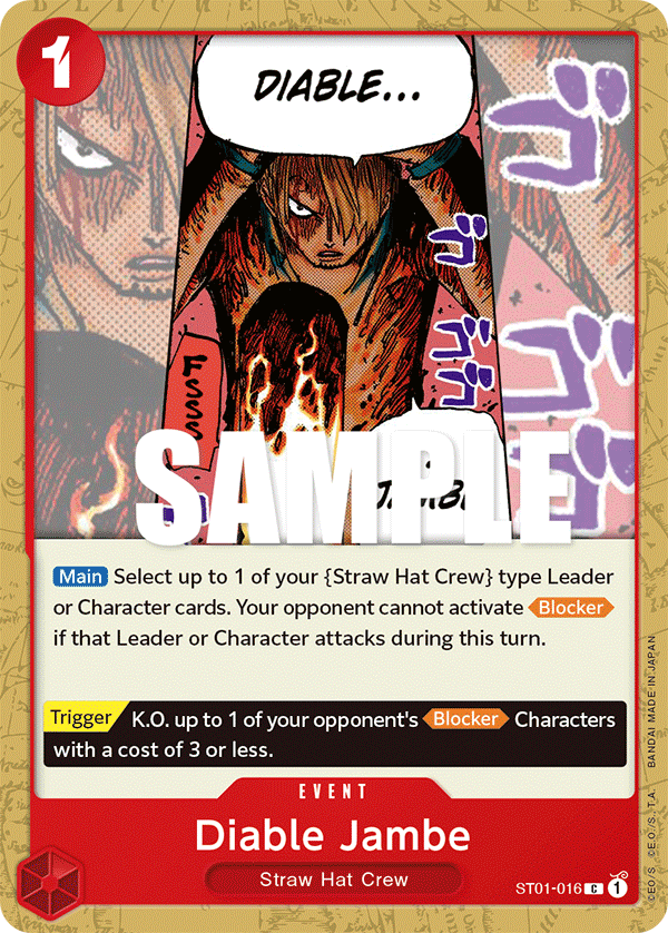 Diable Jambe ST01-016 One Piece Card Game