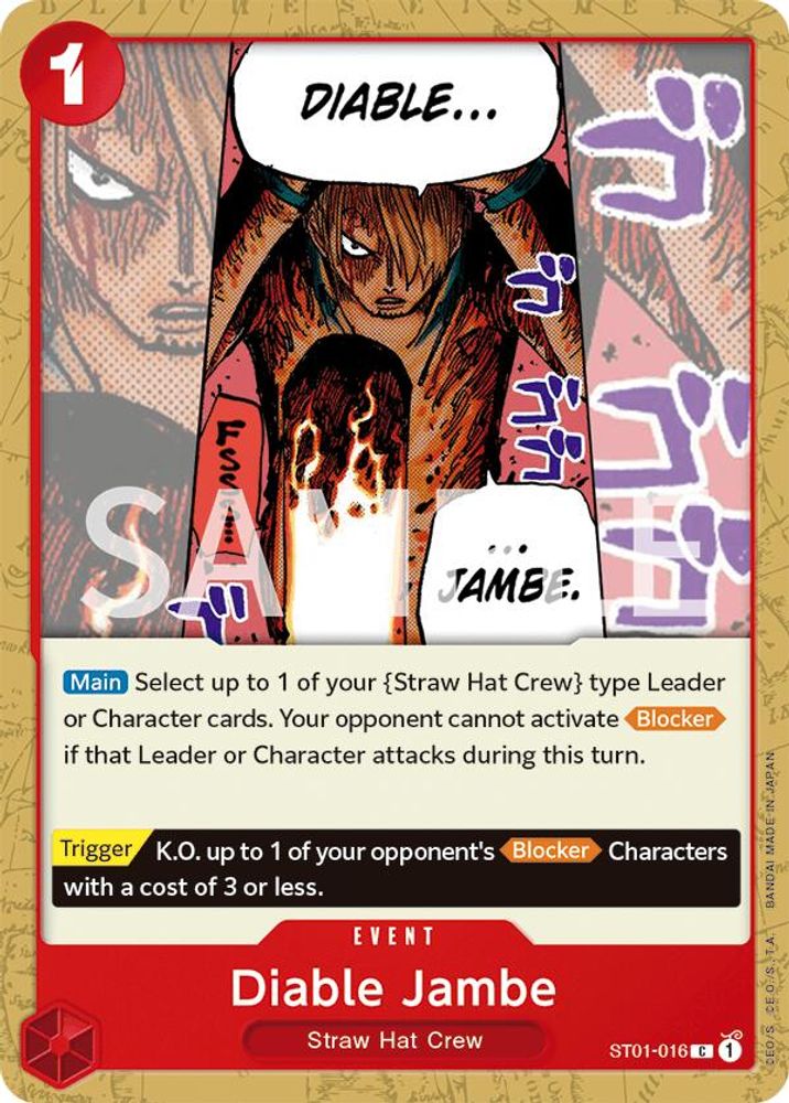 Diable Jambe [Errata] ST01-016 One Piece Card Game