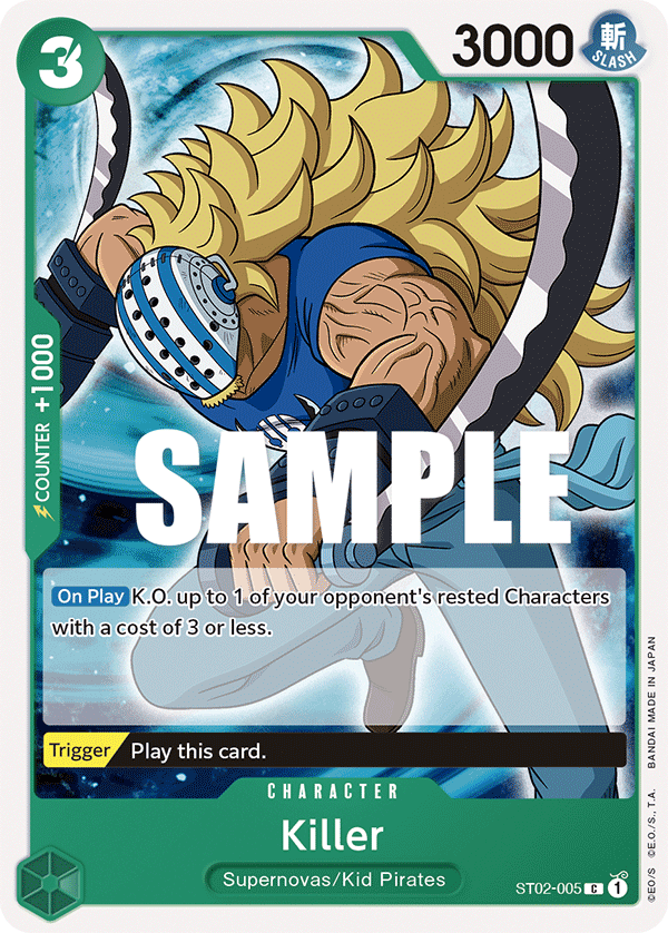 Killer [Super Pre-release] ST02-005 One Piece Card Game