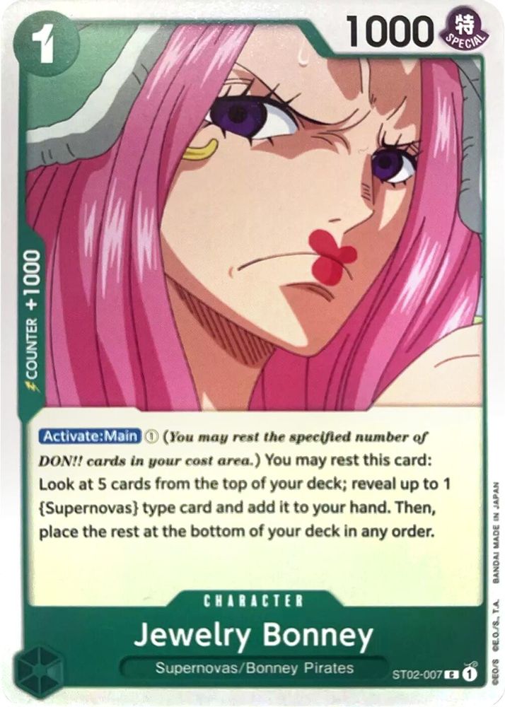 Jewelry Bonney [Errata] ST02-007 One Piece Card Game