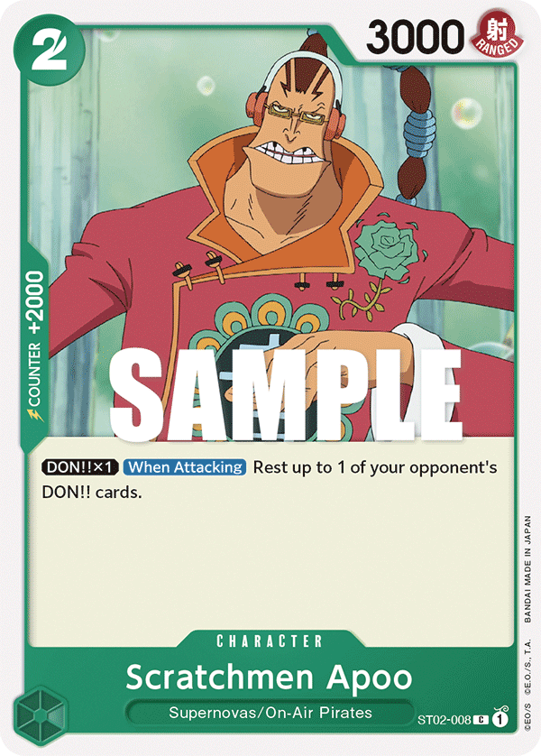 Scratchmen Apoo ST02-008 One Piece Card Game