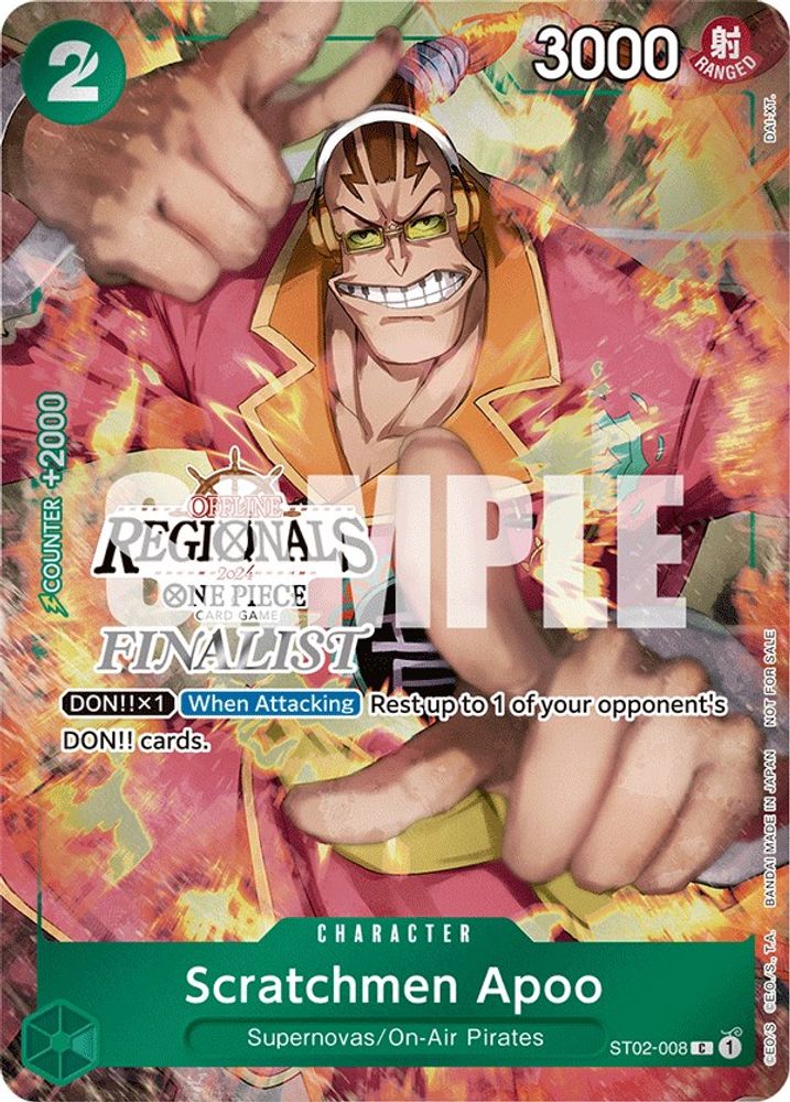 Scratchmen Apoo [Offline Regional Finalist] ST02-008 One Piece Card Game