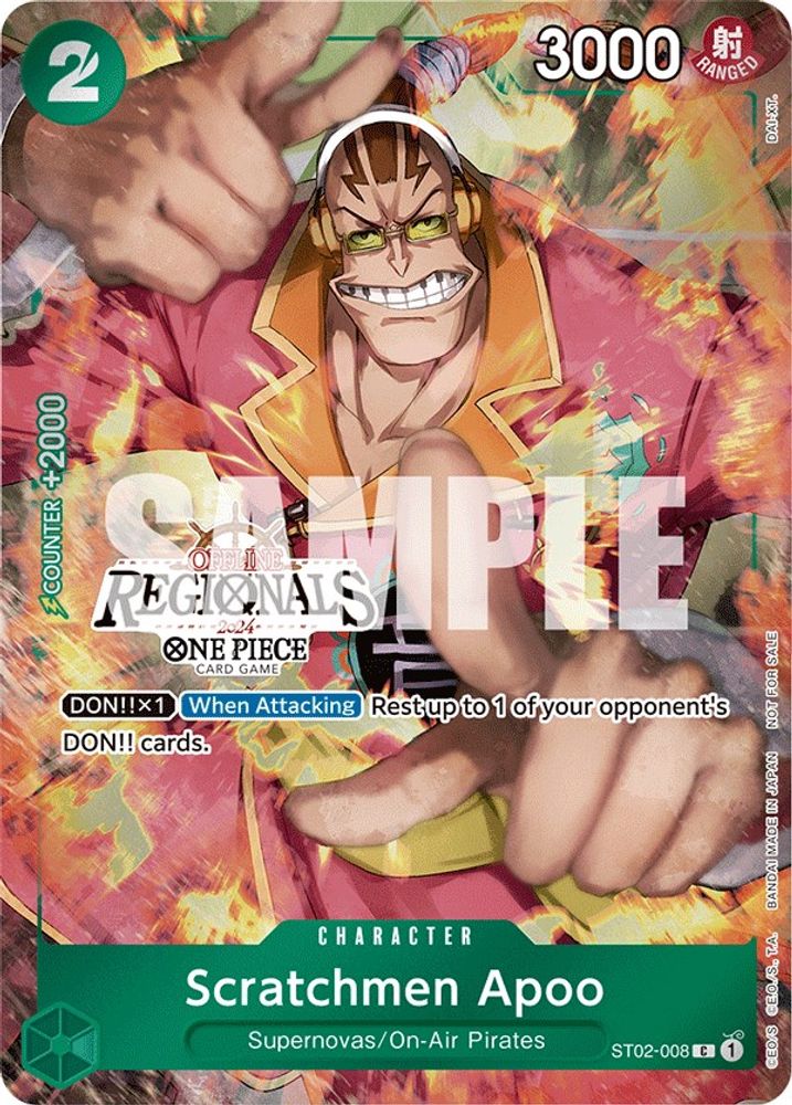 Scratchmen Apoo [Offline Regional] ST02-008 One Piece Card Game