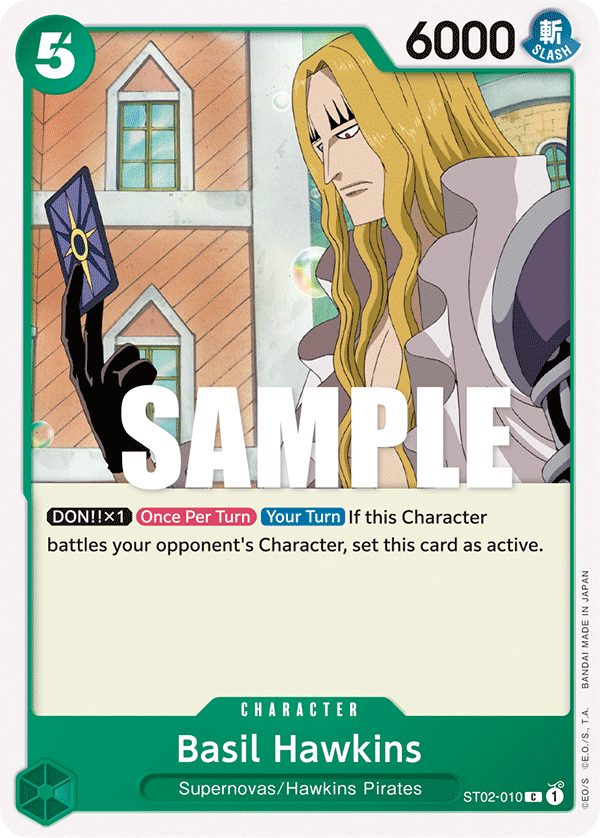 Basil Hawkins ST02-010 One Piece Card Game