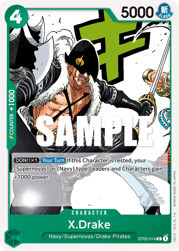X.Drake ST02-014 One Piece Card Game