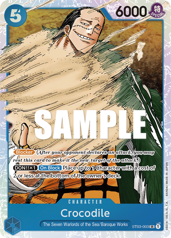 Crocodile [Super Pre-release] ST03-003 One Piece Card Game