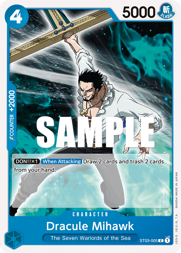 Dracule Mihawk [Tournament Winner] JP ST03-005 One Piece Card Game