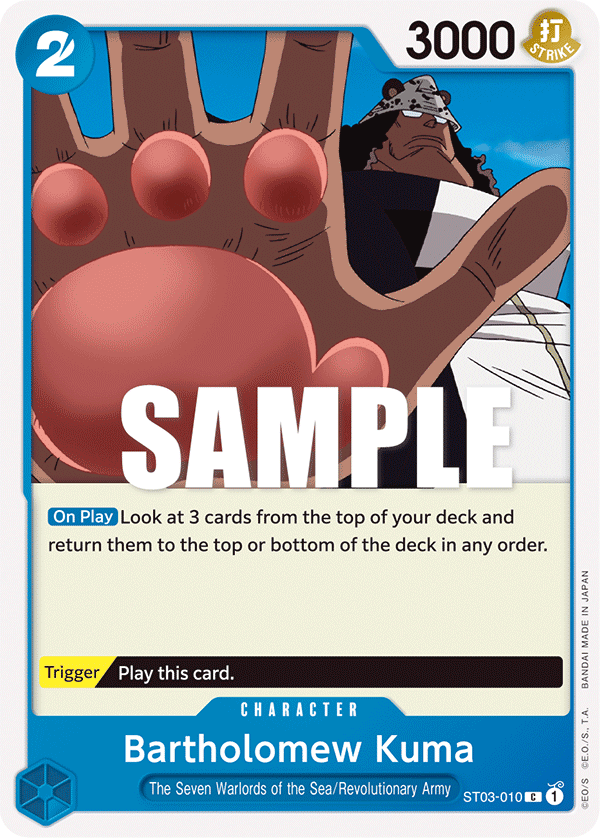 Bartholomew Kuma ST03-010 One Piece Card Game