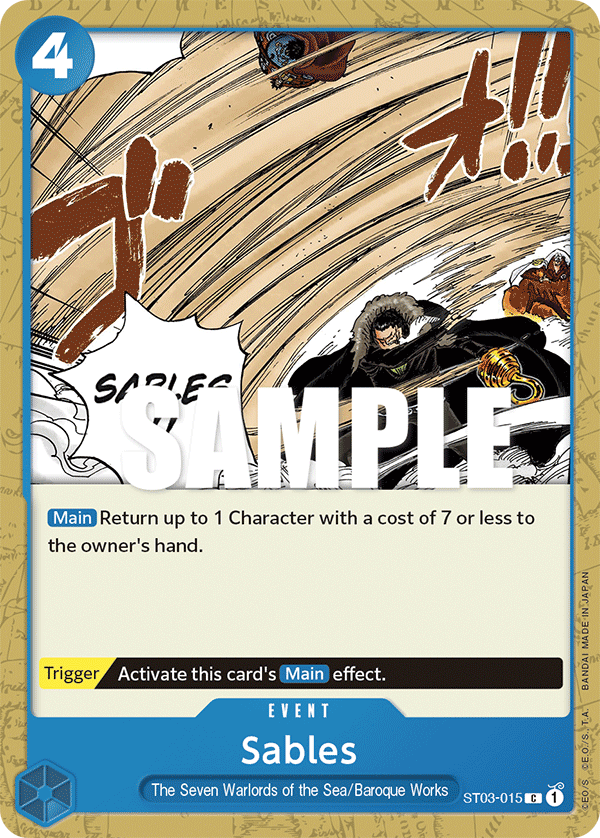 Sables [Super Pre-release] ST03-015 One Piece Card Game