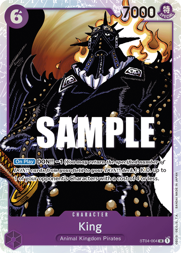 King [Super Pre-release] ST04-004 One Piece Card Game