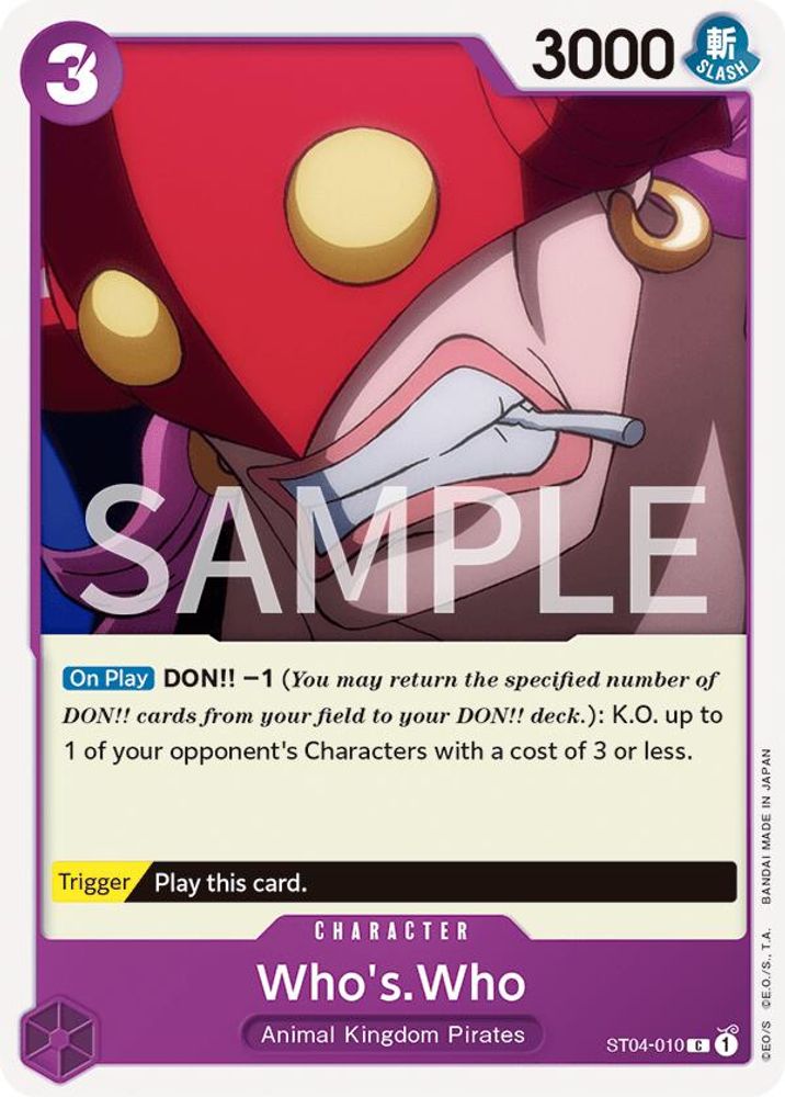 Who's.Who [Errata] ST04-010 One Piece Card Game