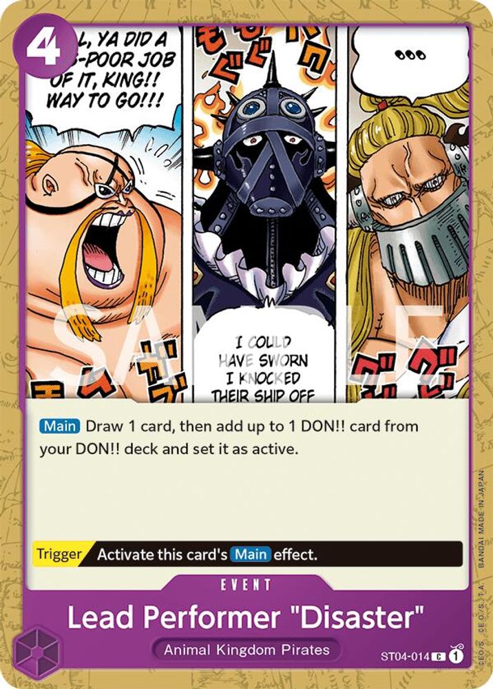 Lead Performer "Disaster" [Errata] ST04-014 One Piece Card Game