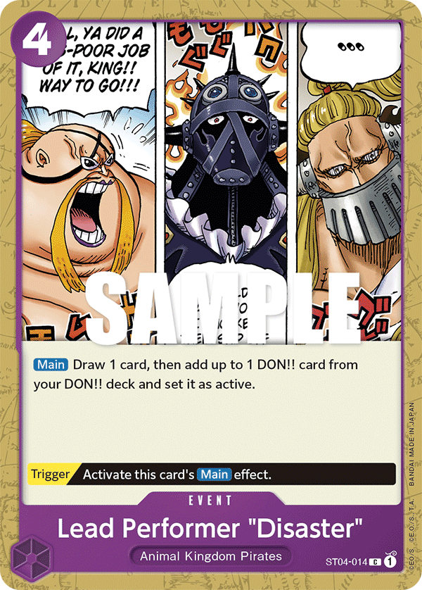 Lead Performer "Disaster" [Super Pre-release] ST04-014 One Piece Card Game