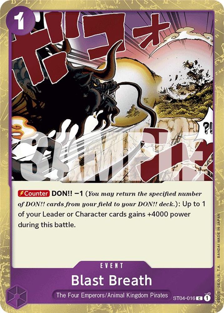 Blast Breath [Jolly Roger PRB01] ST04-016 One Piece Card Game