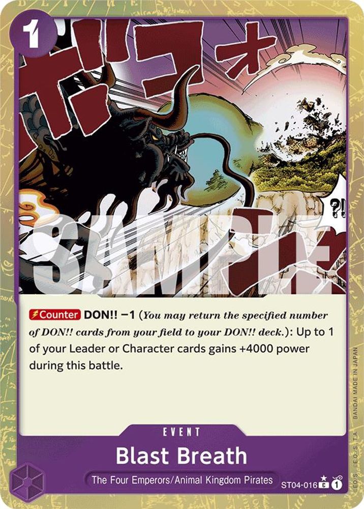 Blast Breath [Textured PRB01] ST04-016 One Piece Card Game