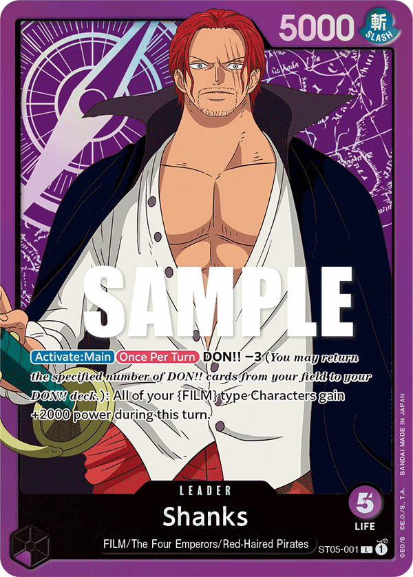 Shanks ST05-001 One Piece Card Game