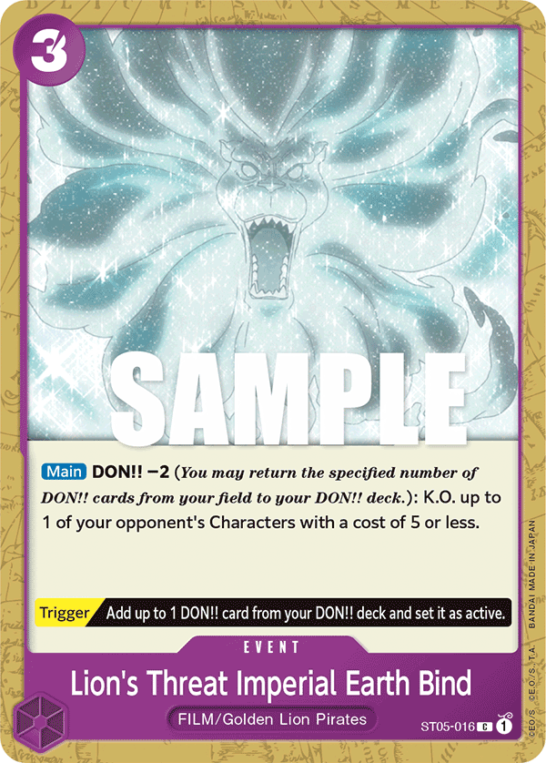 Lion's Threat Imperial Earth Bind ST05-016 One Piece Card Game