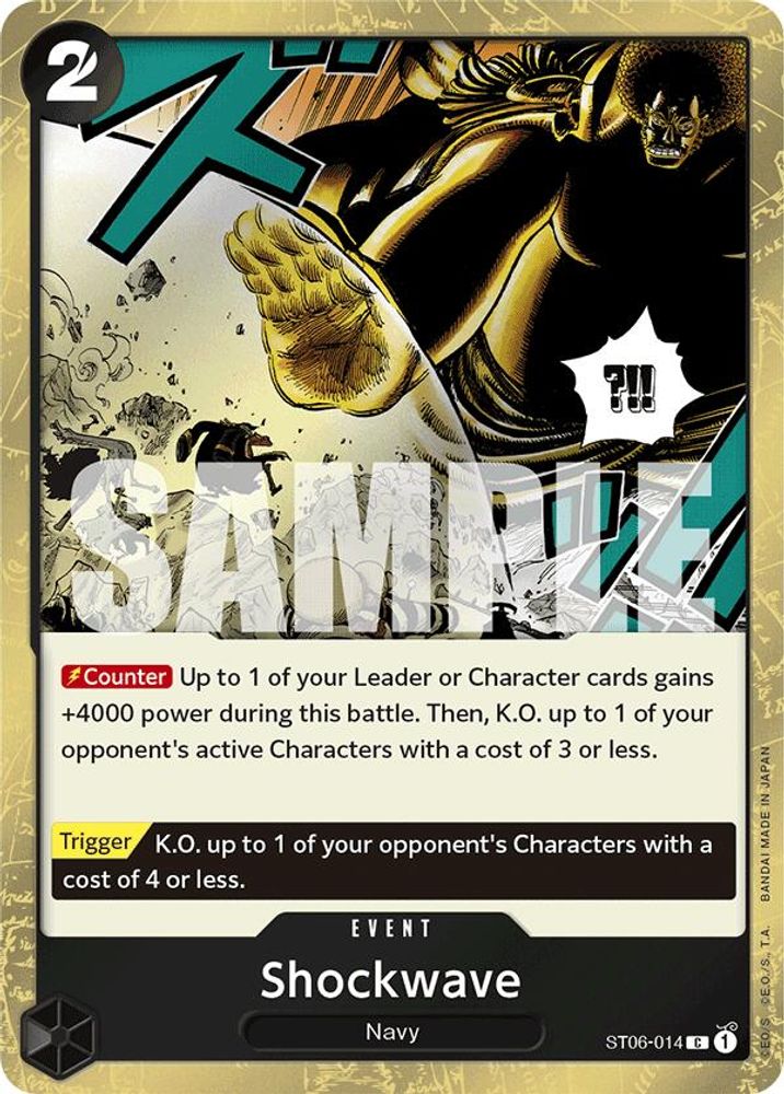 Shockwave [Jolly Roger PRB01] ST06-014 One Piece Card Game
