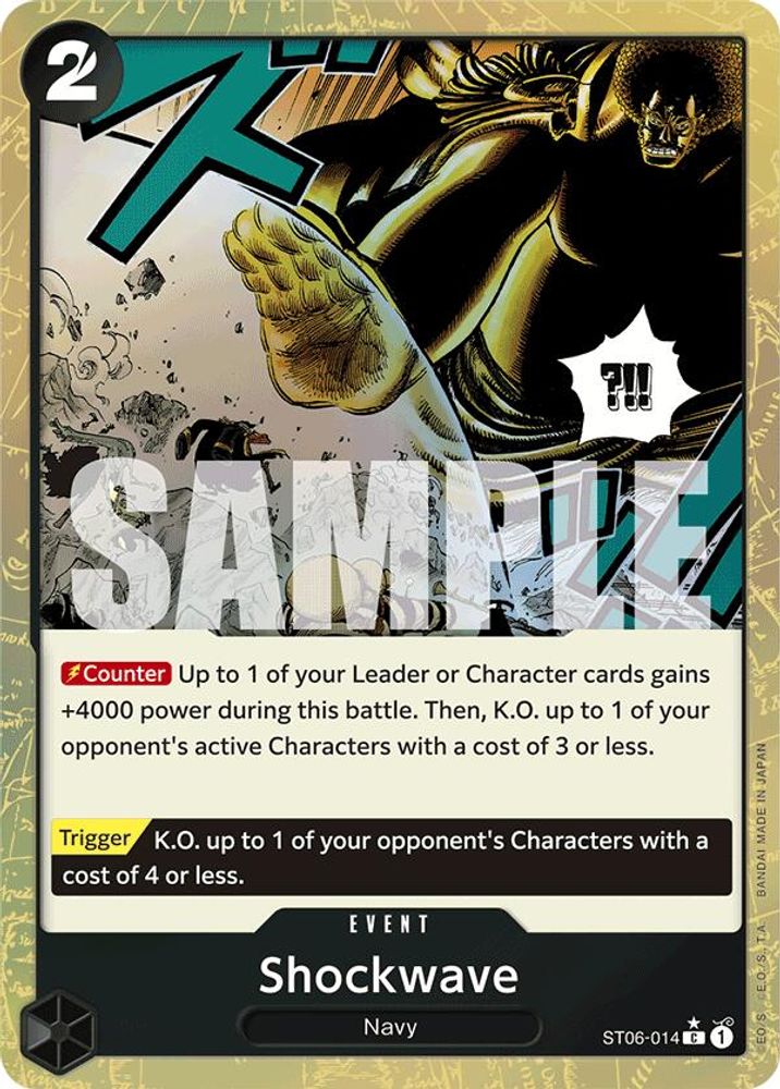 Shockwave [Textured PRB01] ST06-014 One Piece Card Game