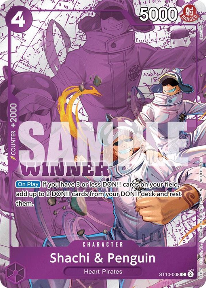 Shachi &amp; Penguin [Winner] ST10-008 One Piece Card Game
