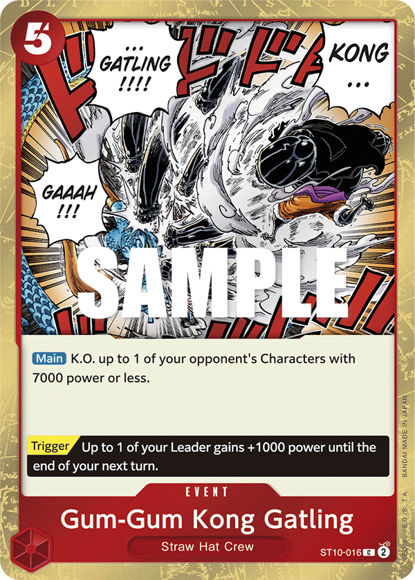 Gum-Gum Kong Gatling ST10-016 One Piece Card Game