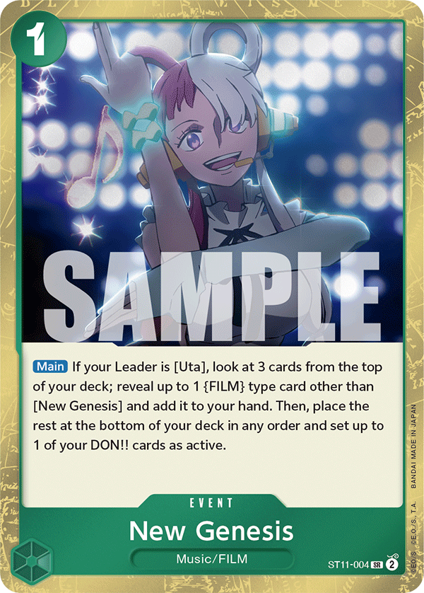 New Genesis [Encore Pack] JP ST11-004 One Piece Card Game