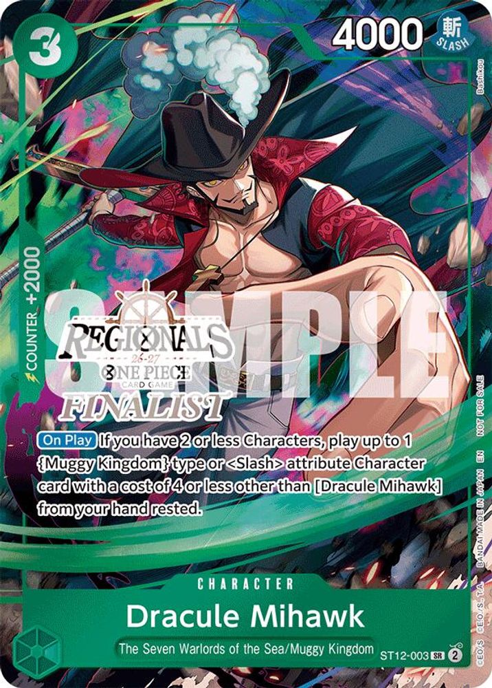 Dracule Mihawk [Regionals 26-27 Finalist] ST12-003 One Piece Card Game
