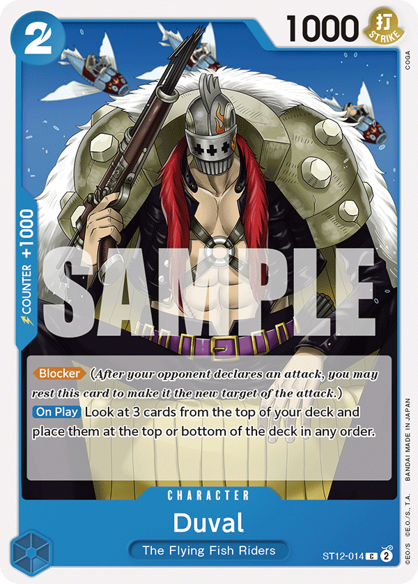 Duval [Full Art PRB01] JP ST12-014 One Piece Card Game