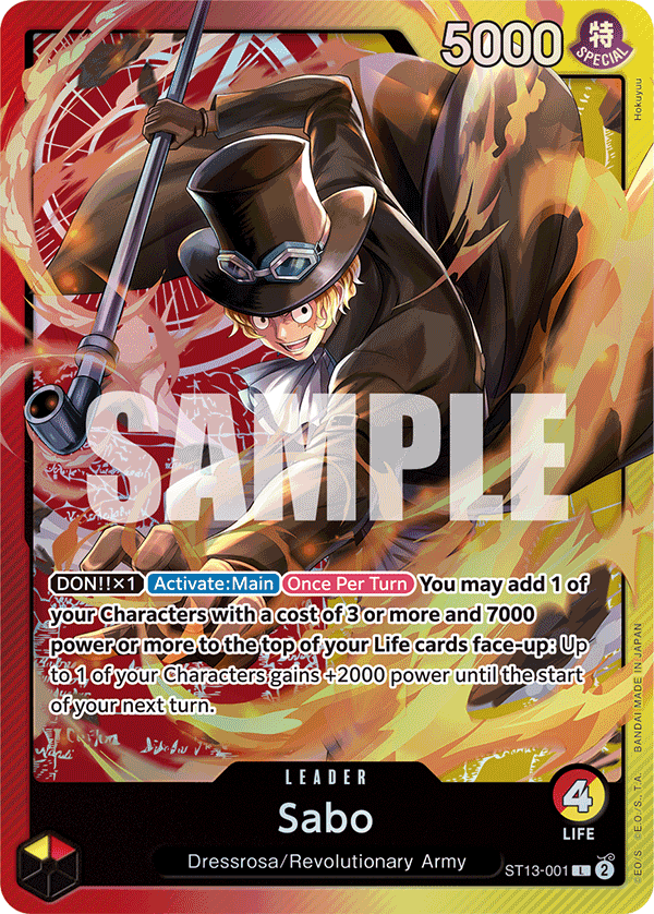 Sabo [Leader Collection] JP ST13-001 One Piece Card Game