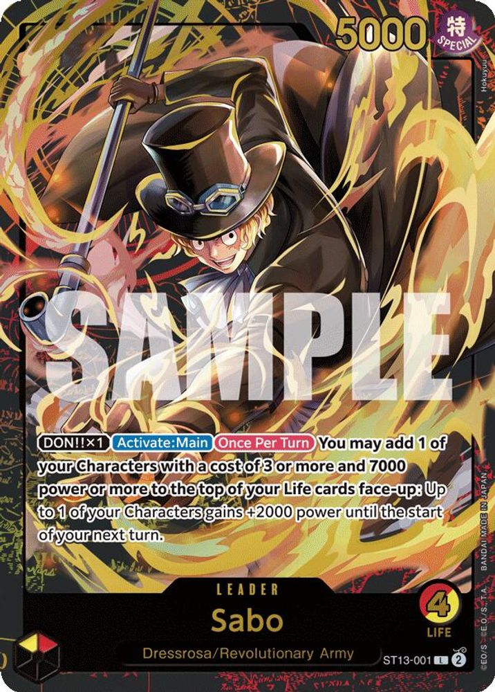 Sabo [Leader Collection] ST13-001 One Piece Card Game