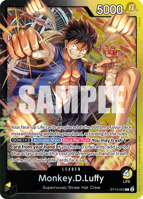 Monkey.D.Luffy [Alternate Art] JP ST13-003 One Piece Card Game