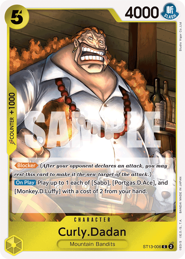 Curly.Dadan [Alternate Art] JP ST13-006 One Piece Card Game