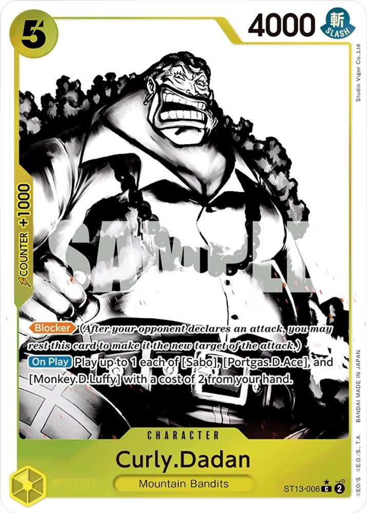 Curly.Dadan [Alternate Art] ST13-006 One Piece Card Game